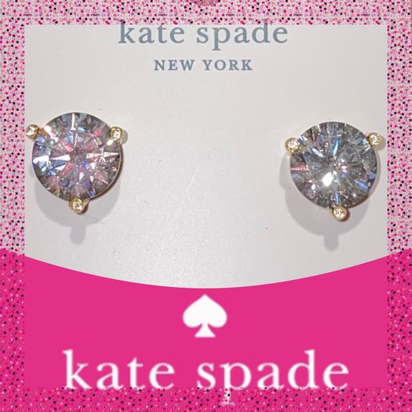 Kate Spade ♠️ Clear “Rise and Shine” Gumdrop Earrings NWT
